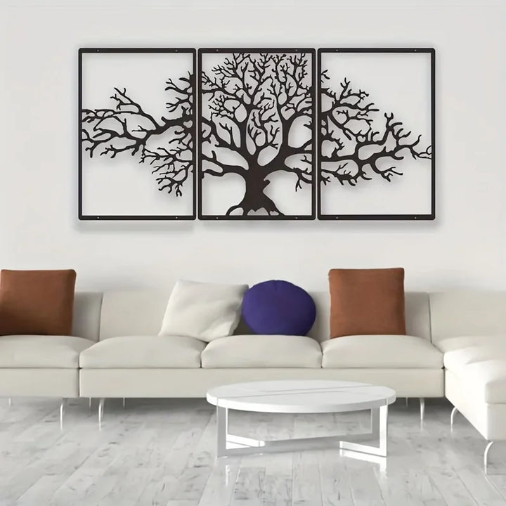 Plaque murale "arbre de vie" 3 pièces